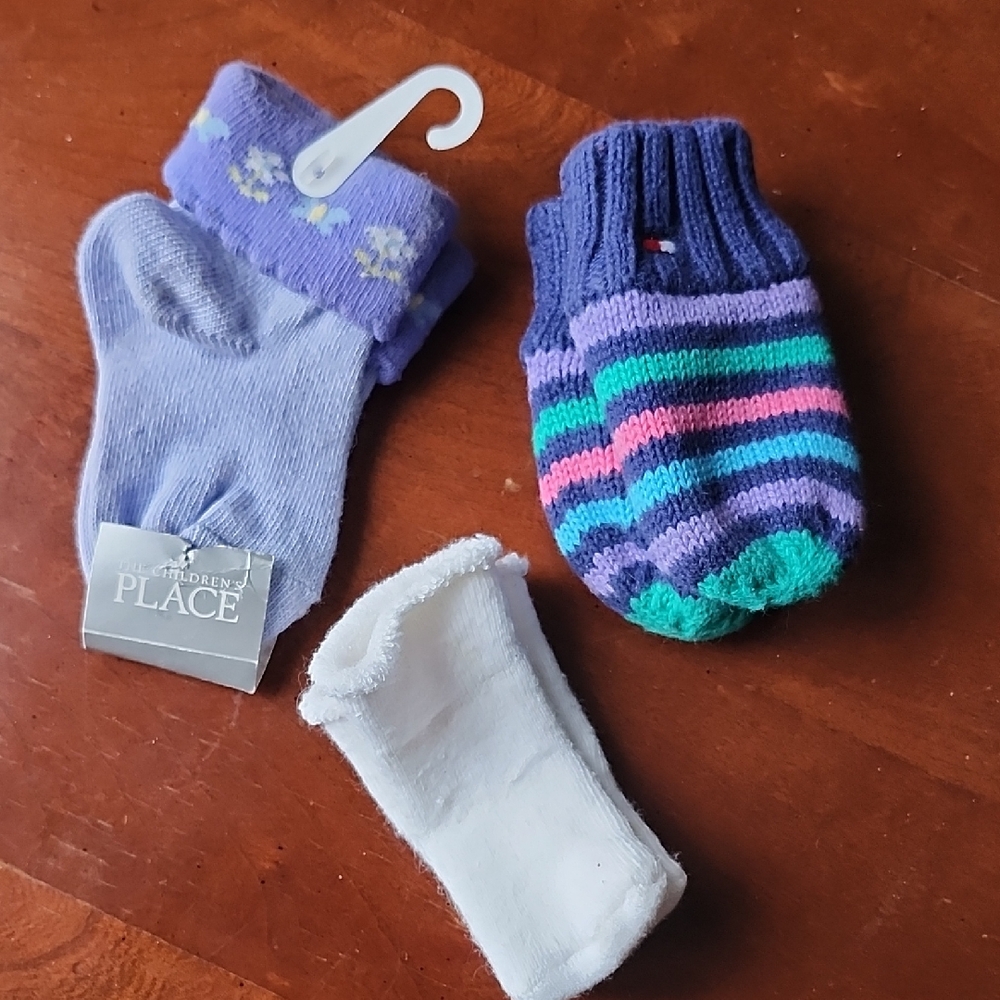Baby Socks and Mitt Trio